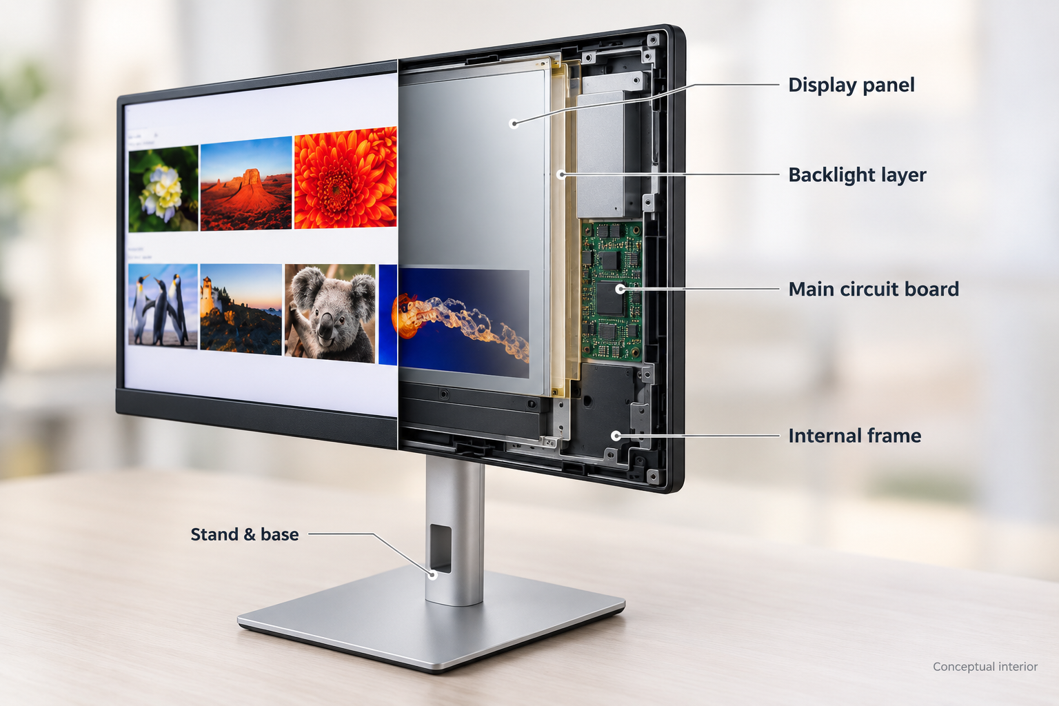 مانیتورdell p2222h ips